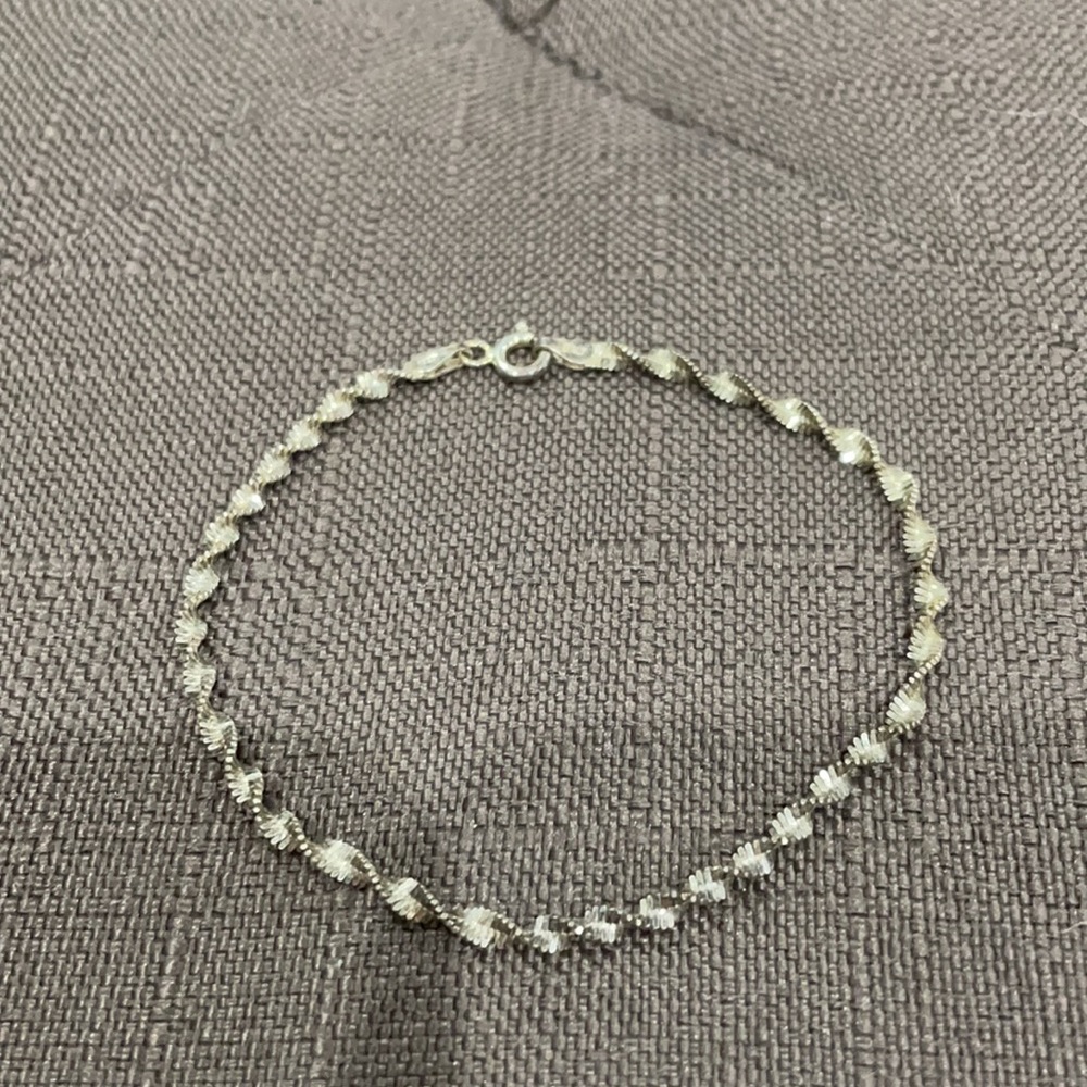 Silver Threaded Bracelet - image 1